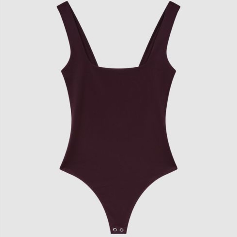NWT* GOOD AMERICAN SQUARE NECK THONG BODYSUIT / XL - Picture 2 of 5